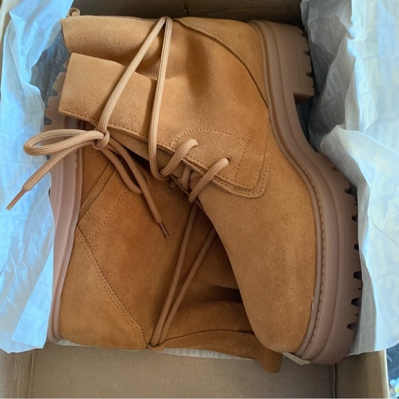 Steve Madden Lace Up Tahoe Boots Sz 9M In Tan Suede - Picture 6 of 7